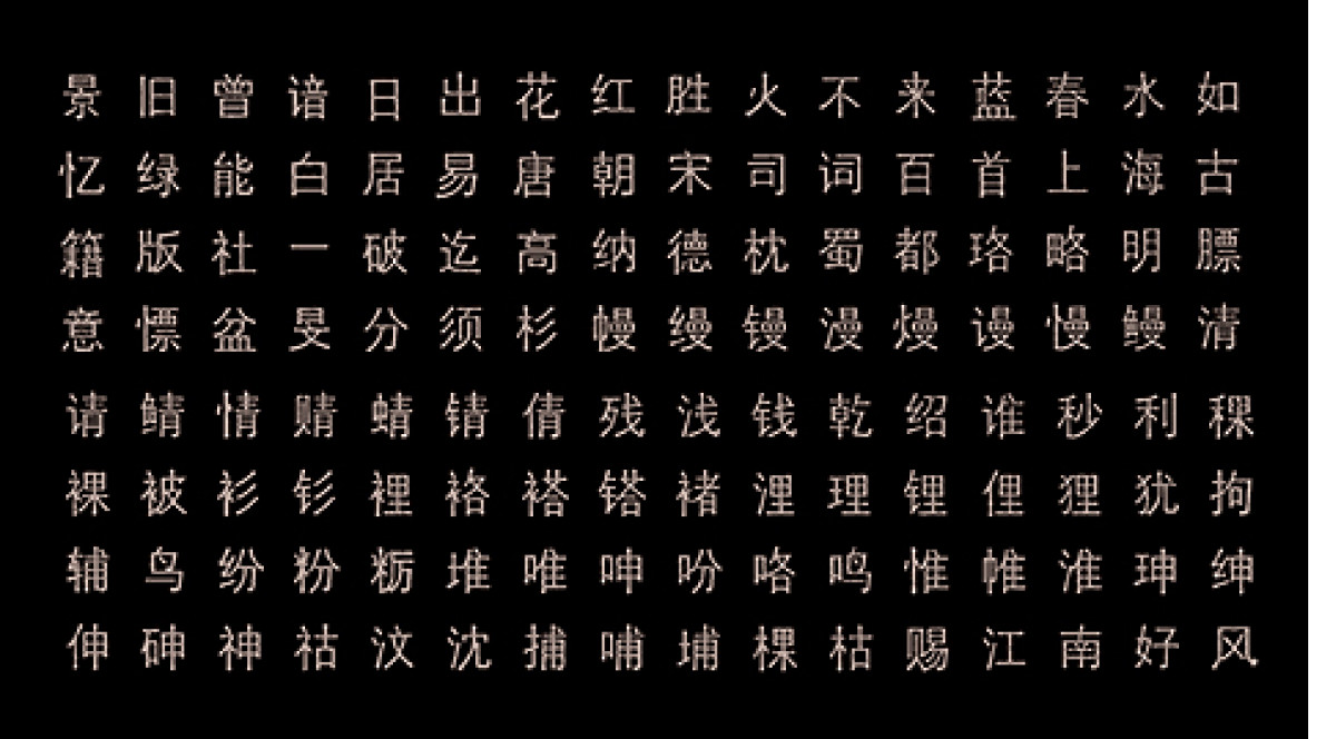 Early Chinese Vector Fonts